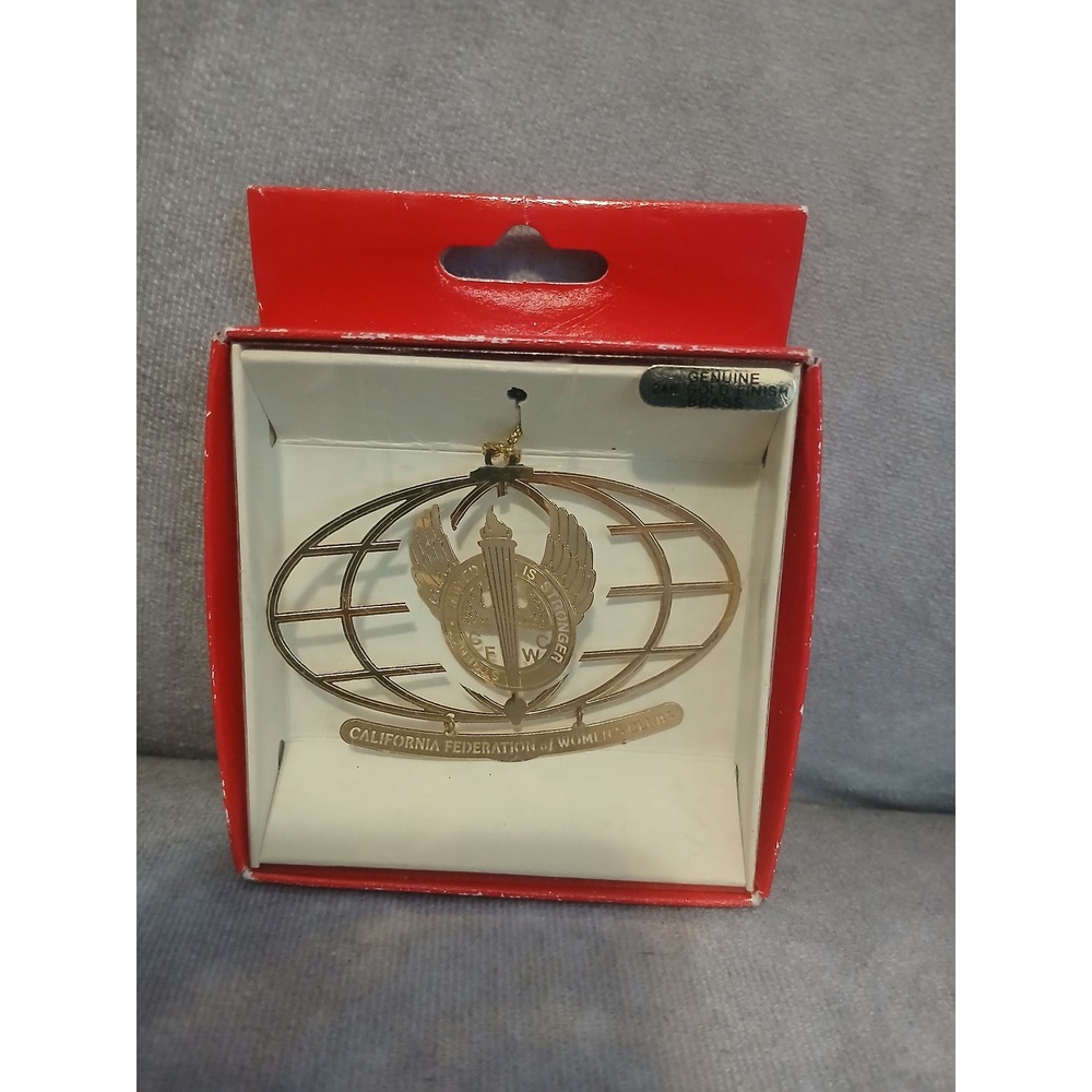 Nations Treasures California Federation of Womens Clubs 24K Gold Finish Ornament